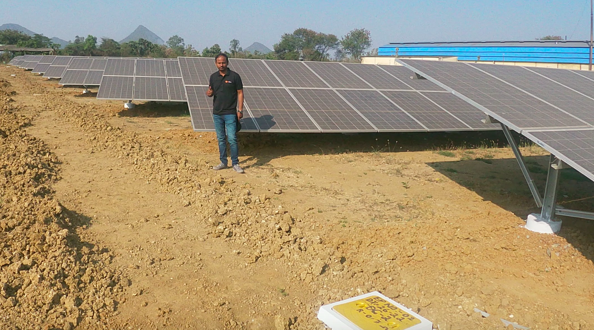 Bobbili 1 MW Industrial Solar Plant – view 2